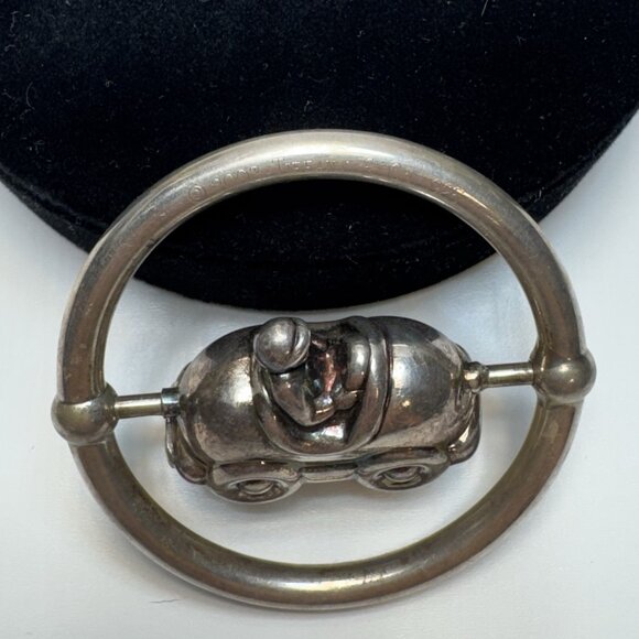 Tiffany & Co. Vehicle/Driver Baby Rattle Sterling Silver 925 Signed Rare - Picture 8 of 12